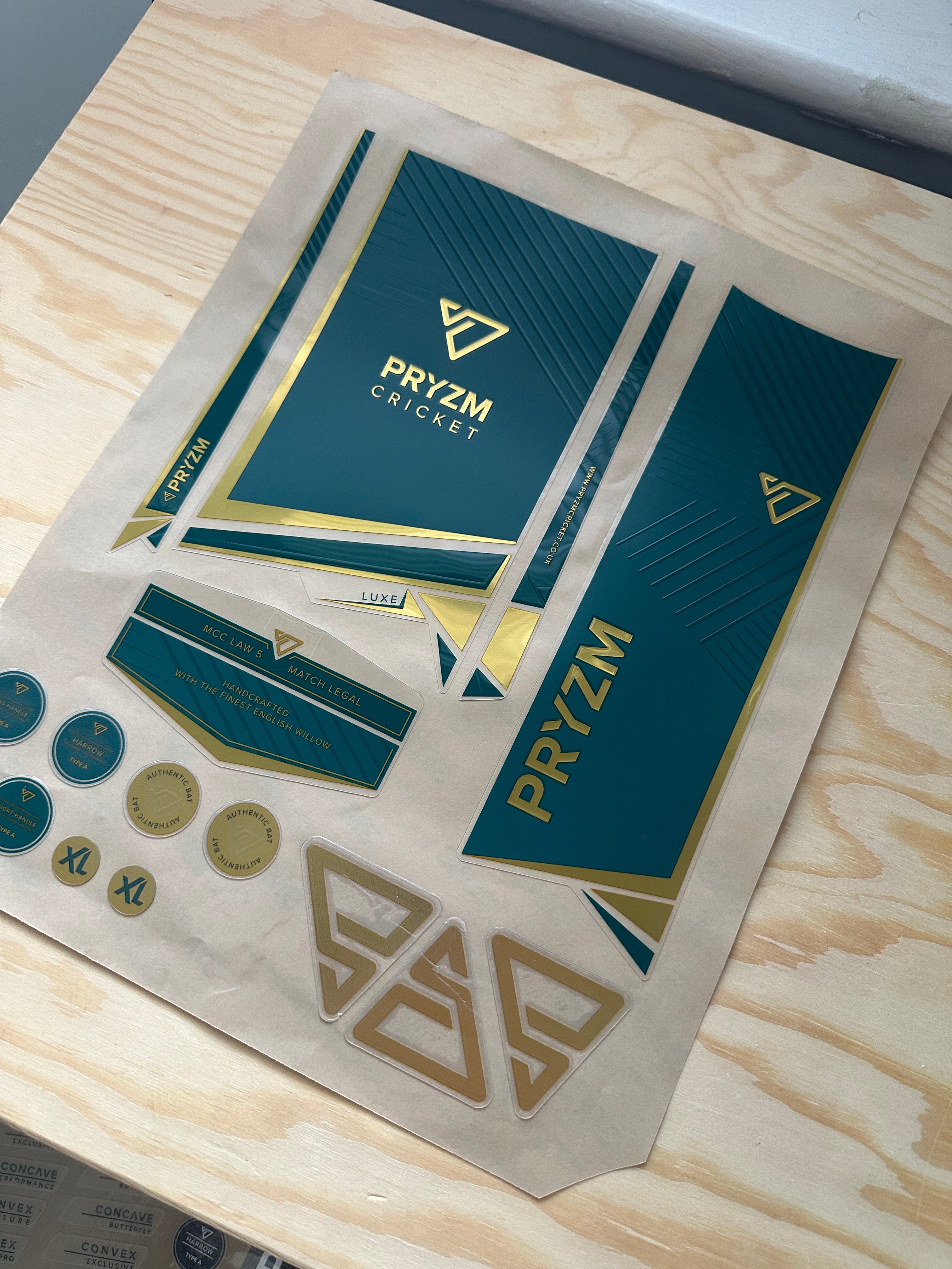 Luxe Verdant Cricket Bat Stickers