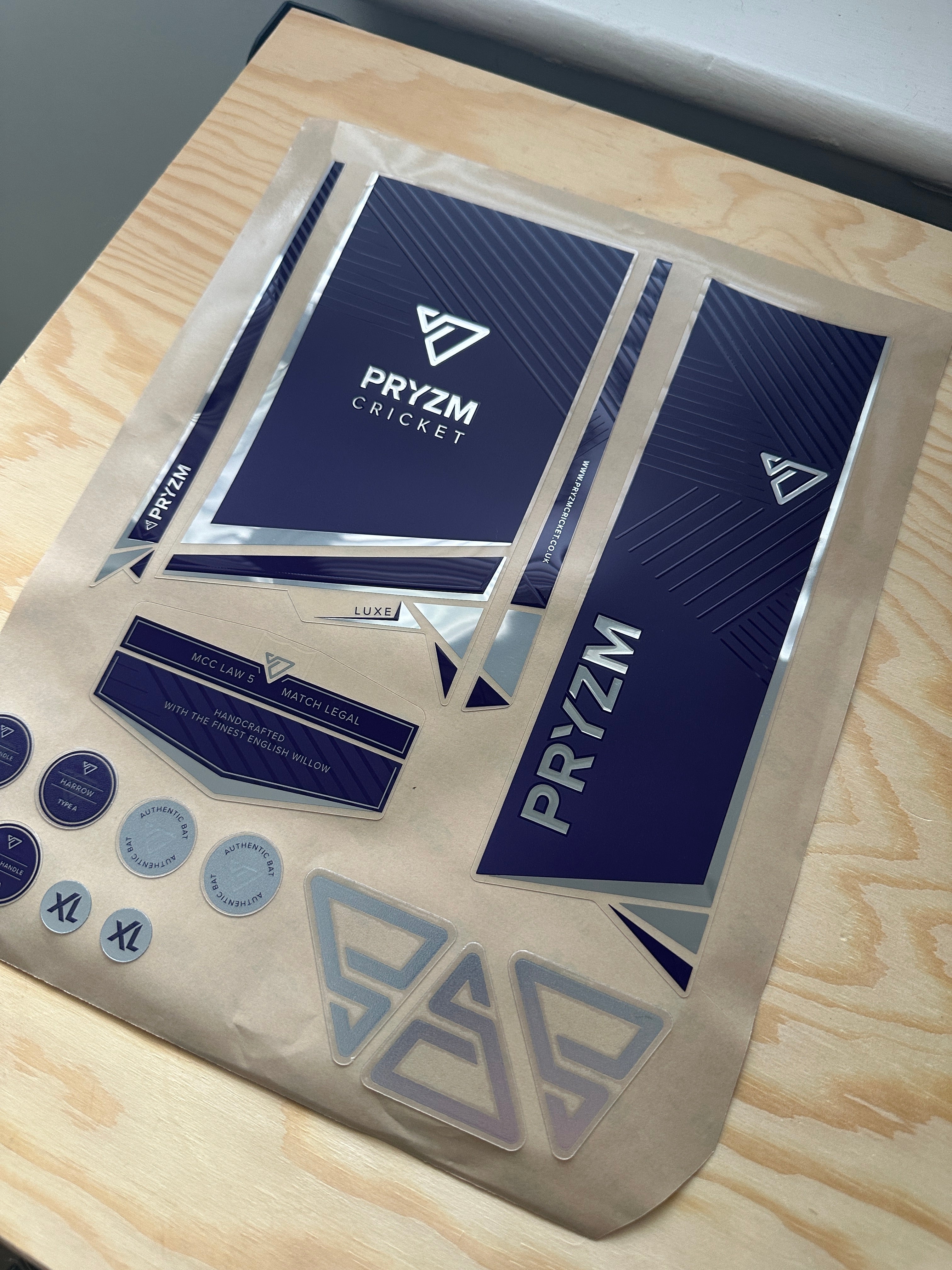 Luxe Purple Cricket Bat Stickers